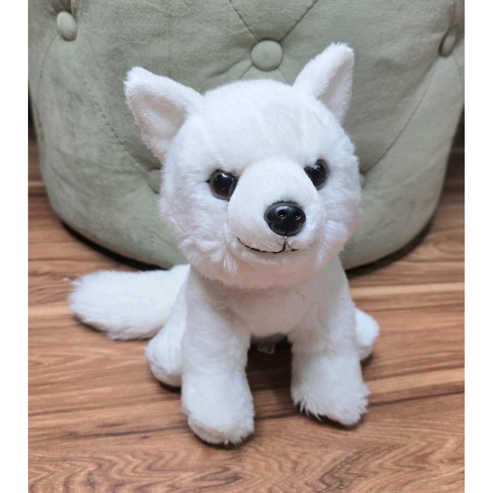 Adventure Planet White Puppy Dog Plush Stuffed Animal Toy Small Soft Cute Cuddly
